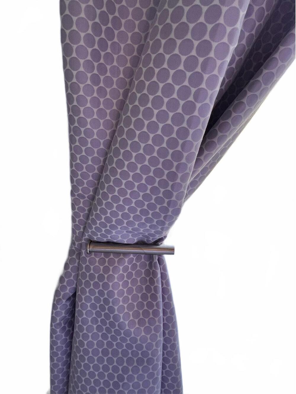 Pottery Barn Kids Purple Polka Dot Blackout Curtain Panel 44x84 Inches 100% Poly